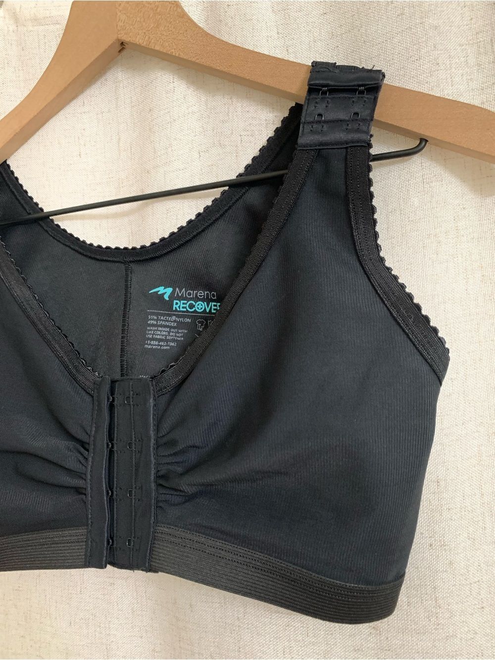 Marena Recovery Front and Shoulder Closure Support Bra in Black Size 34 / 36 - Picture 3 of 5